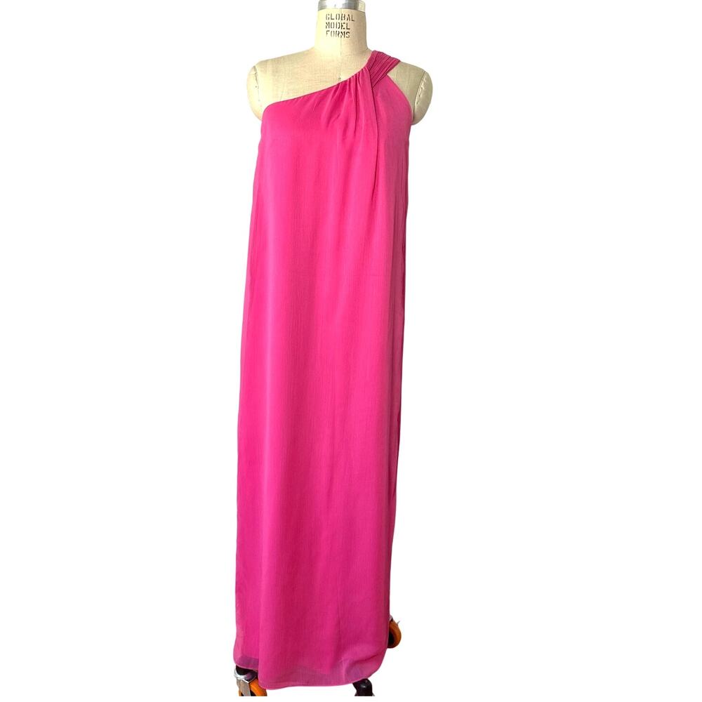 Pomander Place by Tuckernuck Hot Pink One-Shoulder Maxi Dress Size Small New